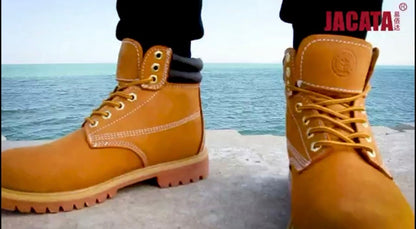 Jacata Men's Soft Toe Work Boots - Wheat - Size 13